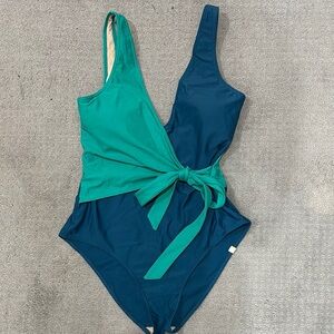Summersalt Teal and Navy One Piece Swimsuit